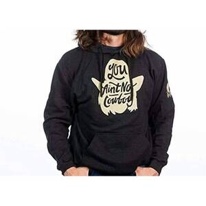 NEW DALE BRISBY you ain't no cowby hoodie in charcoal gray